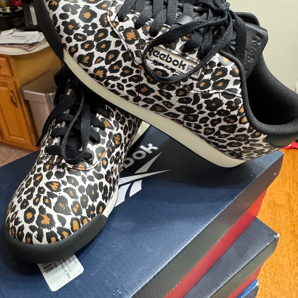Reebok Wild Pattern Sneakers with Black Accents
